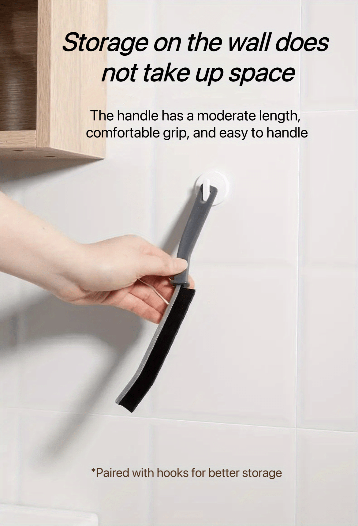 1pc Bathroom Crevice Brush, Toilet Kitchen Tile Corner Cleaning Brush, Multifunctional Window Seam Groove Dust Brush, Hard Bristle Brush, Household Cleaning Tools