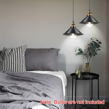 1/2pcs Industrial Pendant Light E27 Base Vintage Retro Pendant Light Fixtures Home Kitchen Lighting Bar Lights Hanging