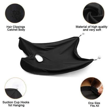 Beard Bib Apron, Beard Hair Catcher For Shaving And Trimming, Non-Stick Beard Shave Cape, Grooming Accessories Tools