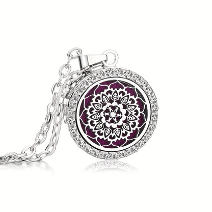1pc Men's Tree Of Life Aromatherapy Necklace, Fragrance Perfume Essential Oil Diffuser Pendant Necklace