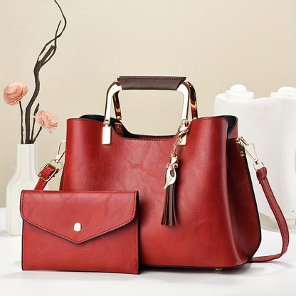 2pcs Fashion Handbag with Stylish and Versatile Style