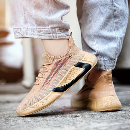 Men's Breathable Lightweight Soft Sole Jogging Shoes For Outdoor Workout, Durable Sneakers For Spring And Summer