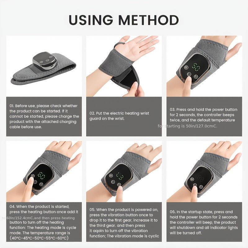 Portable wrist massager, vibration, three modes