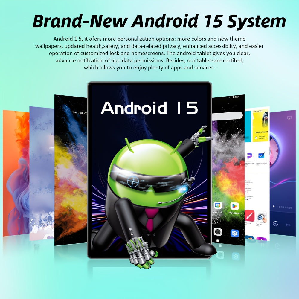 Tablet PC 2 em 1 CRELANDER W30 com Android 15, 12 GB de RAM (expansível para 4+8 GB) + 128 GB de ROM, com capa, teclado, rato e caneta opcionais, Wi-Fi 2.4G/5G, GMS, GPS, Google, iPad, Tablet PC, Tablet, Pad