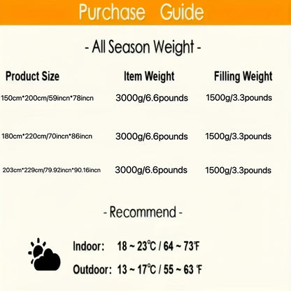 1pc Comfortable Soft Milk Fleece Warm Winter Quilt, Quilted into Popular Plaid 180g High Weight. Comfortable and Durable, Suitable for Bedroom, Guest Room, Dormitory, Hotel, etc., Machine Washable, Hand Washable