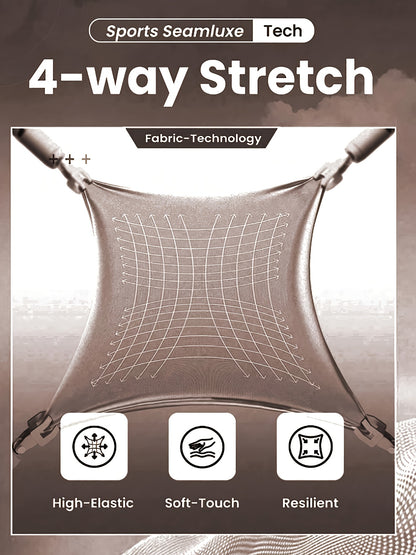 Seamless High-Waisted Yoga Pants for Women - Tummy Control Butt-Lifting 4-Way Stretch Workout Leggings, Moisture-Wicking Quick-Dry Fitness Running Gym Casual Wear, All-Season Machine Washable, Seamless Design, Durable Legging