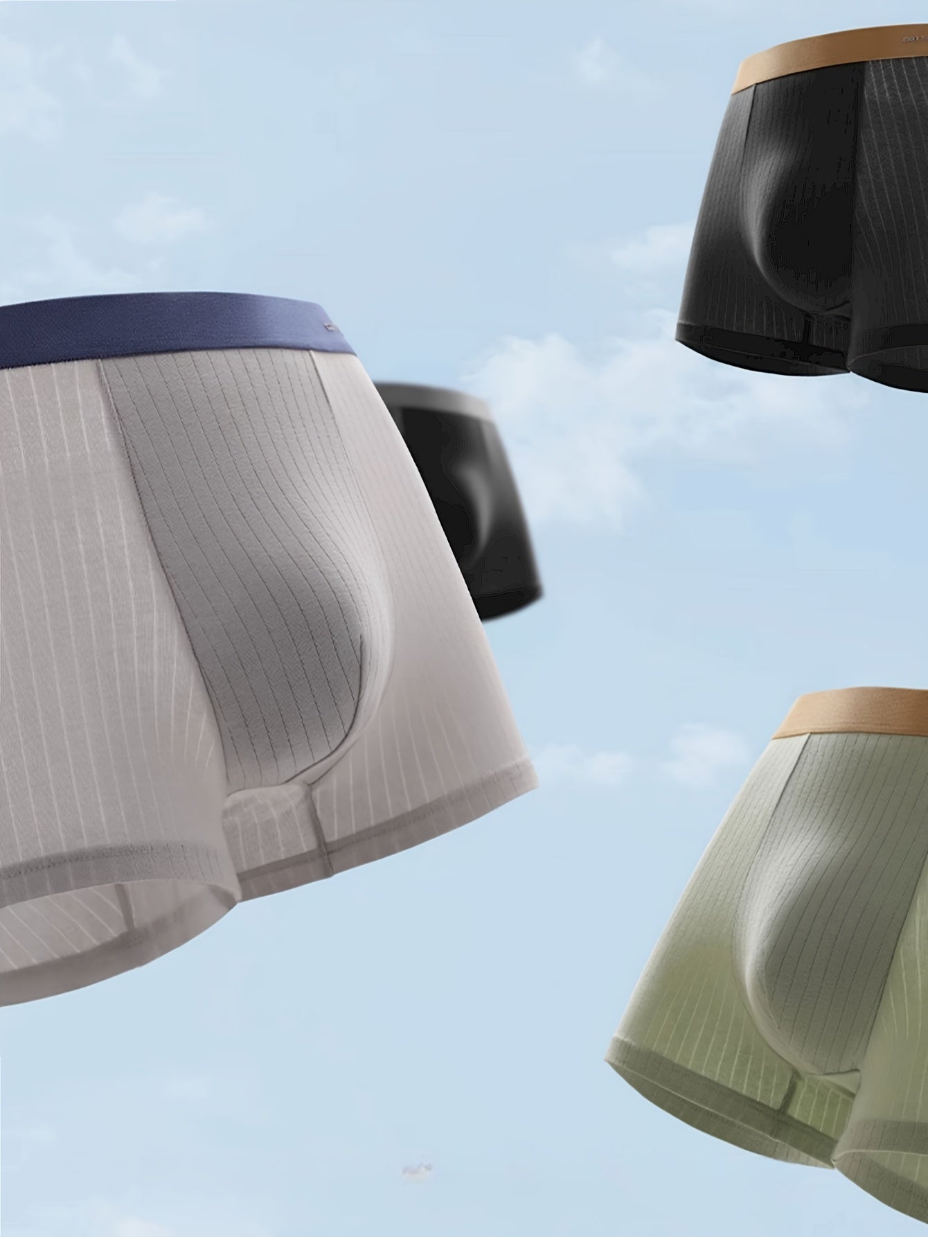 4pcs Men's Underwear, Cotton Breathable Soft Comfy Skin-friendly Stretchy Boxer Briefs Shorts, Perfect For Everyday Wear