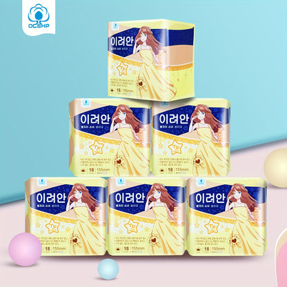54/108pcs of Feminine Pads, 155Mm Ultra-Thin And Leak-Proof, Soft And Comfortable Without Fragrance, Menstrual Products for Women.