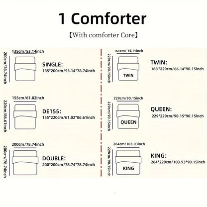 Edredão acolchoado xadrez estilo francês aconchegante - Macio, quente e lavável à máquina para todas as estações.