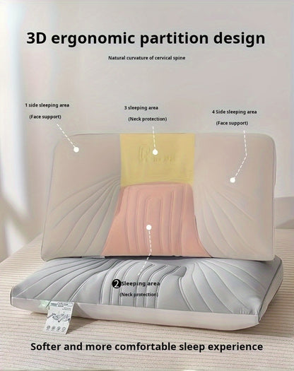 2pcs 3D cooling soft neck pillow, suitable for family living rooms, bedrooms, dormitories, hotels, travel, holiday gifts