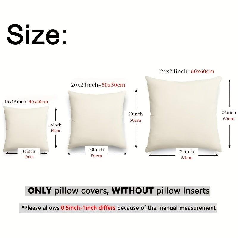 4pcs Bohemian Abstract Green Leaf Geometric Square Pillow Covers - Contemporary Machine-Washable Zipper Closure Cushion Cases for Living Room, Bedroom, Sofa & Office Decor, Bedroom Accessories | Artistic Cushion Covers | Mach