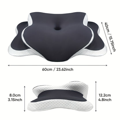 Ergonomic Memory Foam Neck Pillow for Comfortable Sleep And Neck Support.
