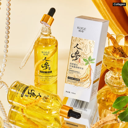 Ginseng Collagen Serum - Anti-Wrinkle Firming Moisturizer for All Skin Types, Deep Hydration, Even Skin Tone, Anti-Aging Skincare, Make Skin Younger-Looking, Face Use, 100ml/3.38fl.oz, Moisturizing Serum | Hydrating Formula,