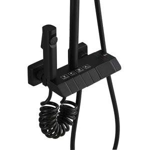 Coluna de duche Fontastock Preto Aço inoxidável ABS Plástico