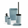 TODAY HOY Modern Blue Plastic Bath Set (5 Pieces)