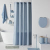TODAY HOY Modern Blue Plastic Bath Set (5 Pieces)