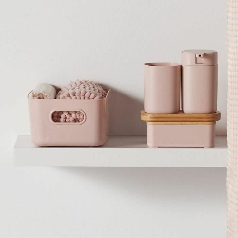 TODAY HOY Pink Plastic 3-Piece Bath Set