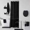 TODAY HOY Black Modern Plastic Bathroom Set (5 Pieces)