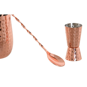 Conjunto de Cocktail Home ESPRIT Cobre Intenso Aço inoxidável 540 ml 8,5 x 8,5 x 11 cm