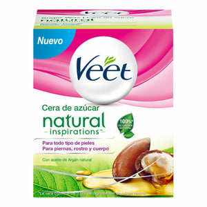 Creme Depilatório Corporal Veet Cera Tibia Natural 250 ml Óleo de Argão Açúcar