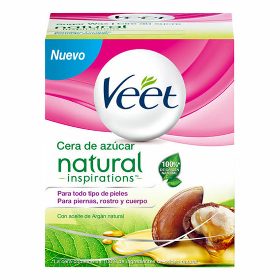 Creme Depilatório Corporal Veet Cera Tibia Natural 250 ml Óleo de Argão Açúcar