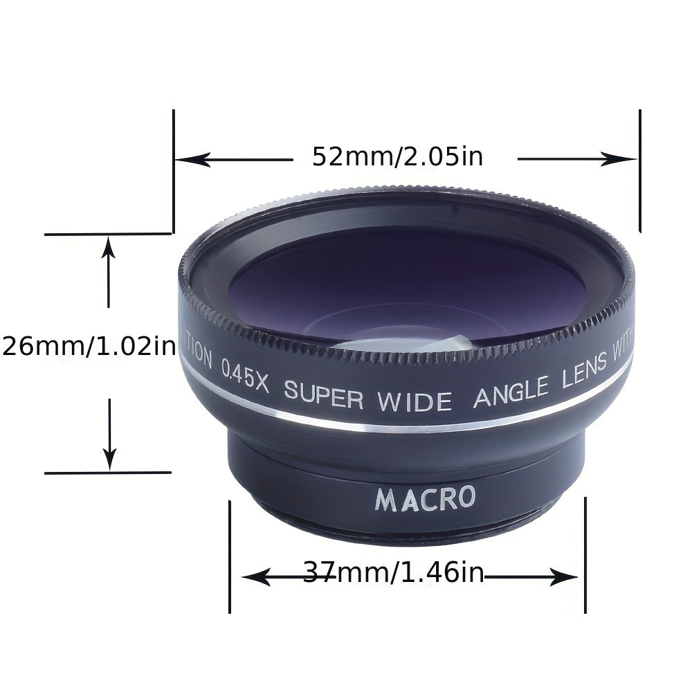 Boost Your Smartphone Photography with APEXEL's 0.45x HD 37MM Wide Angle Lens & 12.5x Super Macro Lens Kit!