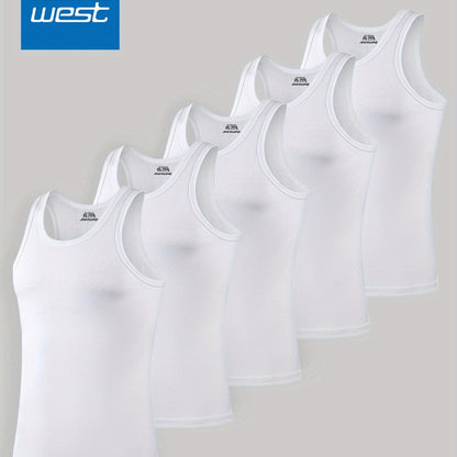 JEANSWEST 5pcs Men'S Tank Tops - Slim Fit Solid Color V-Neck T-Shirts, Breathable Stretch Fabric, Casual & Comfortable for Casual Attire, Solid Color Tank Tops | Vneck Tank Tops | Stretchy Fabric