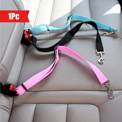 Keep Your Pet Safe On The Road: 1pc Retractable & Adjustable Pet Seat Belt For Cars