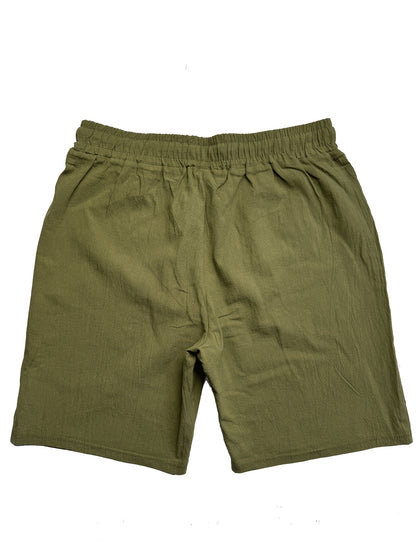 2pcs Men's Casual Shorts - Regular Fit with Pockets, Solid Color (Black & Beige), Breathable Fabric for Summer, Beach & Casual Attire, Warm Weather Clothing, Timeless Style, Lightweight Material, Summer Wardrobe
