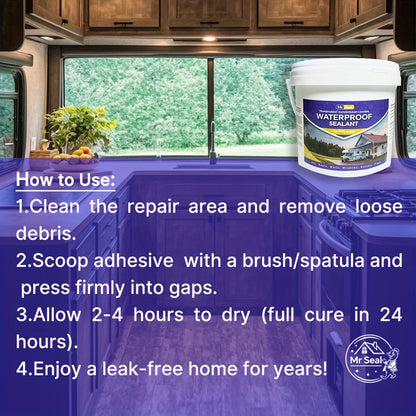 2kg RV Transparent Waterproof Sealant - Covers Up to 160 SqFt @ 1/12" Thickness, Ideal for RV Roof, Windows, Gutters & More, Durable & Flexible Sealant for Home Improvement, Roof Sealant, Versatile Sealant, Highquality Sealan