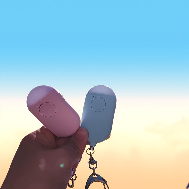 USB Rechargeable 130dB Personal Alarm Keychain for Women - SOS Emergency Safety Siren with LED Light, Panic Button or Pull Pin Alert Device - Compact & Lightweight Design, Available in Pink, Blue, White, Black