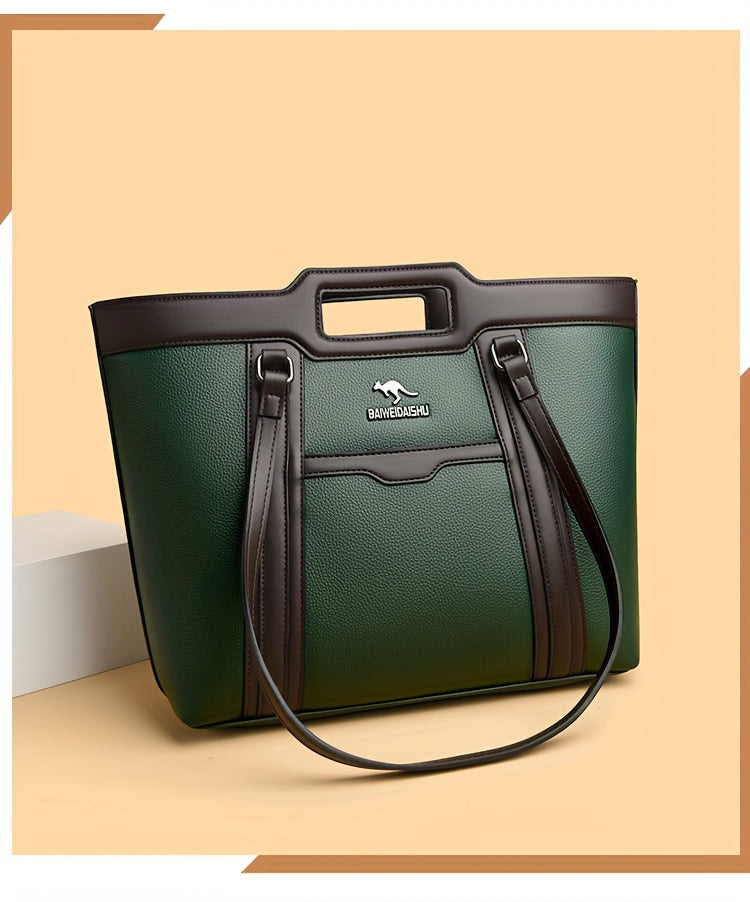 2025 New Women'S Shoulder Tote Bag, Stylish Large Capacity Underarm Bag, Casual Handbag, Soft Shoulder Bag, Women'S Commuter Bag, Made of High-Quality Synthetic, a Bag for Documents, Elegantly Simple Design, Zipper Closure, S