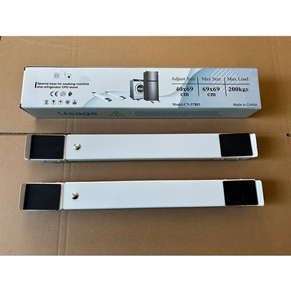 2pcs Heavy-Duty Plastic Furniture Movers with 360° Swivel Casters - 46.5cm to 72cm Height Adjustable, 18.3in to 28.3in Width, 4cm Thickness for Washing Machines, Dryers, Appliances & Home Furniture, Furniture Movers, Laundry