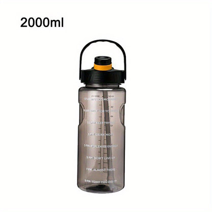 1pc, Large Clear Plastic Water Bottles - Motivational Sports Water Cups for Camping, Hiking, Fitness, and Home Kitchen - Perfect Birthday Gifts - 50.7oz/67.6oz/101.4oz
