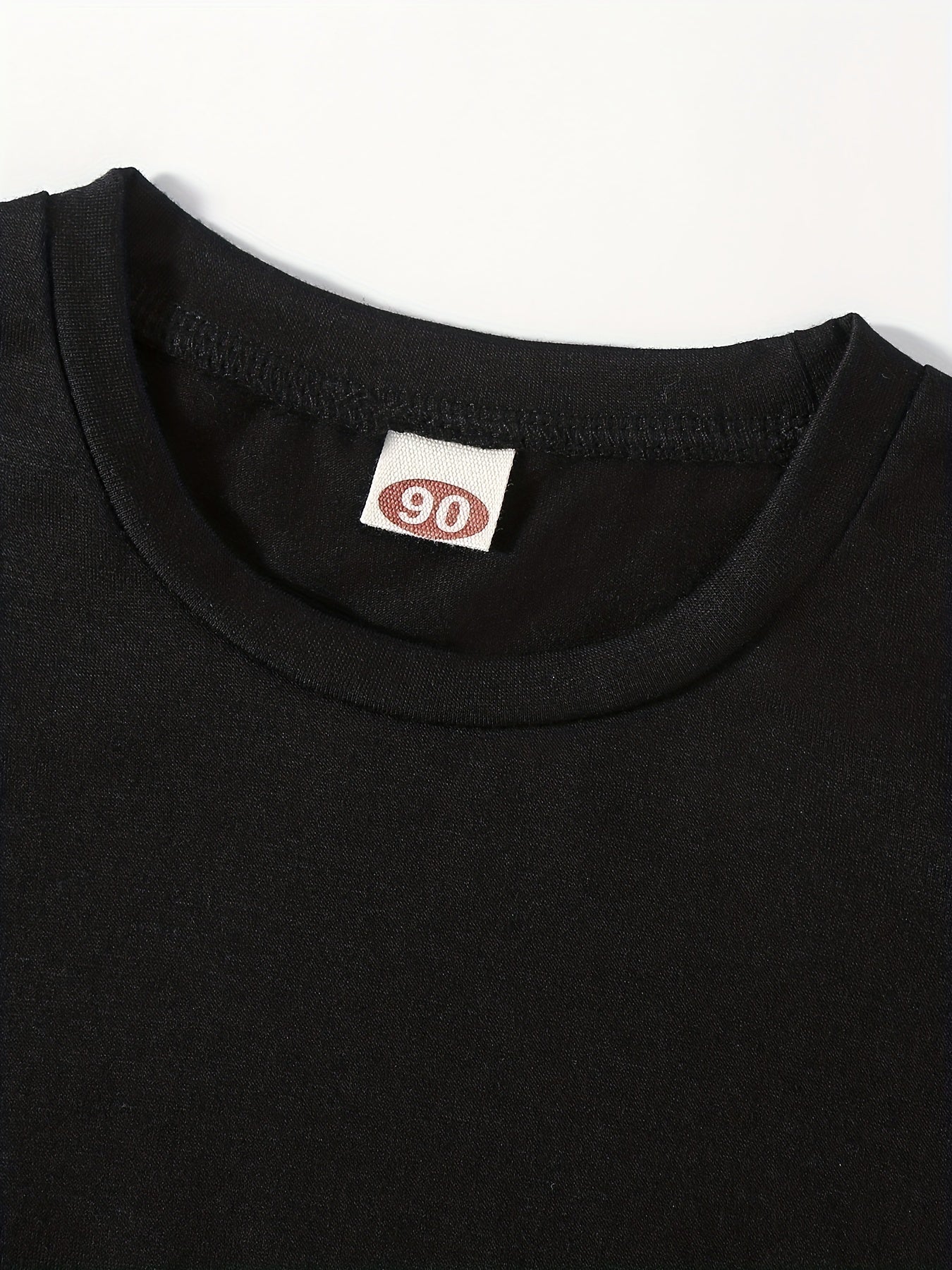 5pcs Solid Color & Striped Round Neck T-shirt Tees Tops Casual Soft Comfortable, Boys And Girls Summer Clothes