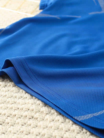 2pcs Boy's "Sport" Outfit Short Sleeves Round Neck T-shirt & Shorts Casual For Summer Daily And Outdoor Wear