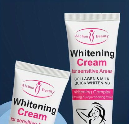 1pc Snow Bleach Cream, Skin Illuminating Cream, Radiance Cream For Intimate Area, Underarm, Knees, Elbows, Inner Thigh, Bikini Line, Armpit Parts, Body Dark Area Skin