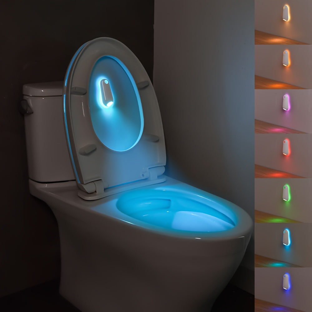 ABS motion-sensing floor edge light (7 colors), toilet light, mushroom-inspired glow & snap-fit setup. Nighttime step-activated lighting for stairs/toilet/bedroom artistic ambiance enhancer and festive present.
