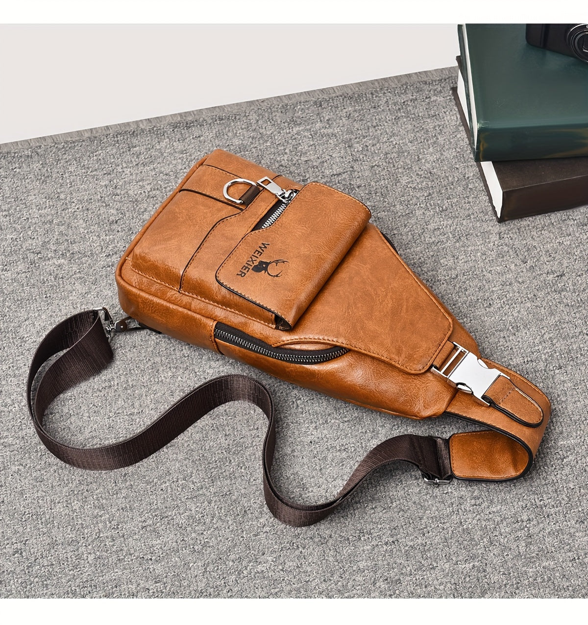 New and Wear-Resistant Men's Crossbody Bag, Handbag, Shoulder Bag, Chest Bag, Made of Wear-Resistant Fabric, with Large Capacity, Convenient to Carry, Suitable for Daily Work, Leisure, and Travel, Available in Multiple Colors