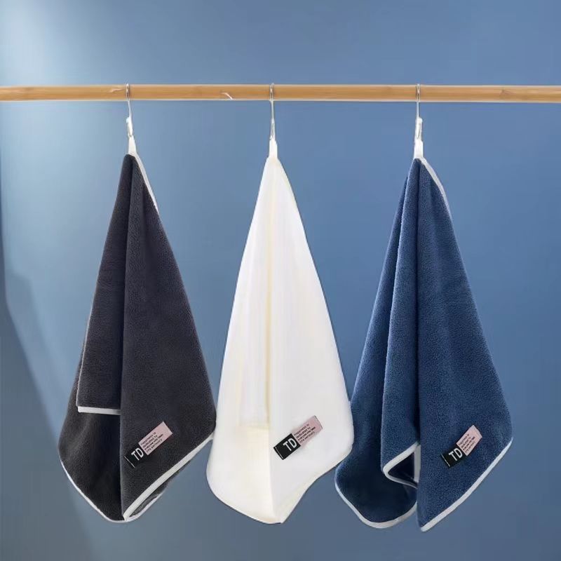 9pcs Large Size Three Colors Super Soft Super Absorbent Bath Towel Set, Blue, White, Gray Composition, Exquisite and Durable, Not Shedding, 5-Star Standard