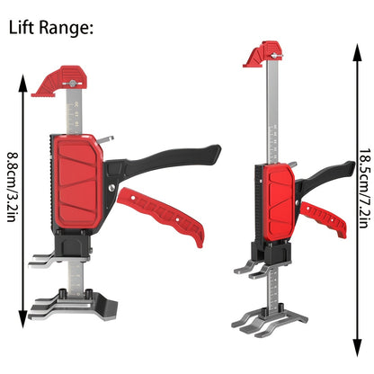 2pcs Heavy-Duty Manual Arm Jack - 200kg/440 lbs Capacity Construction Jack with Adjustable Height, Sturdy Base & Ergonomic Handle, Compact Portable Lifting Device with Stabilizing Feet for Furniture, Door, Cabinet Installatio