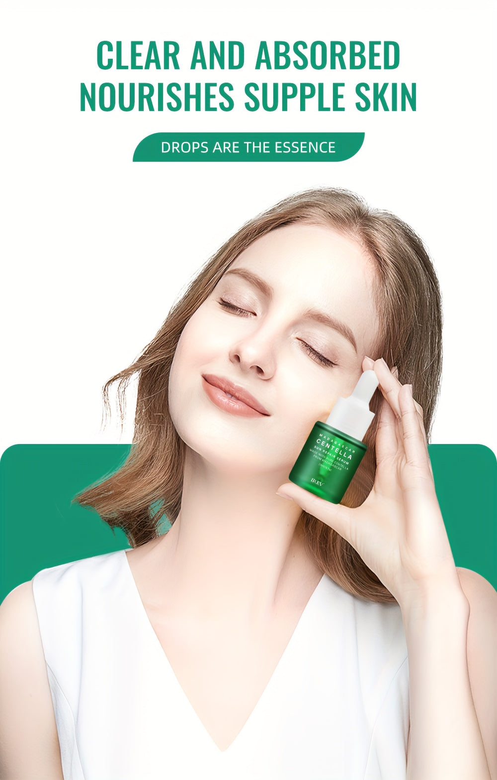 Centella Asiatica Hydrating Serum 20ml, Alcohol-Free, Fragrance-Free for All Skin Types, Moisturizing Facial Care