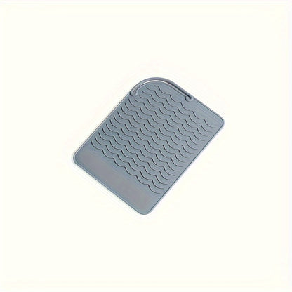 Almofada isolante profissional em silicone, antiderrapante, para ferramentas de modelação de cabelo quentes, acessório prático e portátil para arrumação.
