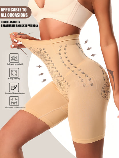 1pc Women's High-Waist Shapewear Waist Trainer Panty - Posture-Correcting Tummy Control Leg Opening, Butt Lift & Abdomen - Multi-Size Options (S-XXL) - Non- Body Shaping Underwear with High & Smooth Texture - Felt Belly Contr