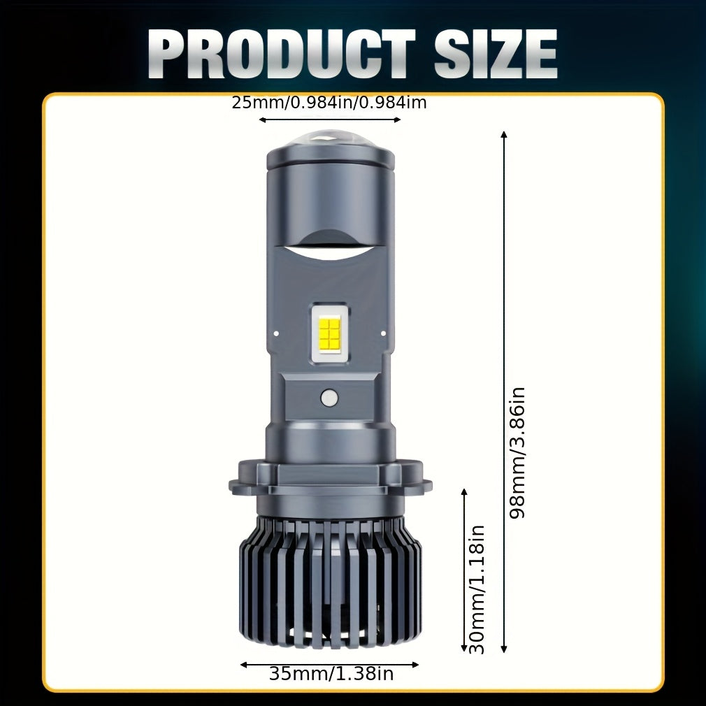 Lupu Auto 2-Piece Car LED H4 LED Mini Projector Hi/Lo Beam Canbus Car Headlight Car Turbo LED Bulb 12V 24V 6500K led projector headlight