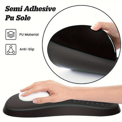 Ergonomic Memory Foam & Non-Slip Mouse Pad with Wrist Rest - Massage Design for Pain Relief, Comfortable Wrist & -Skid Base, Office/Gaming Desk for Computer, PC, Laptop, Remote Work - Accessory for Hand