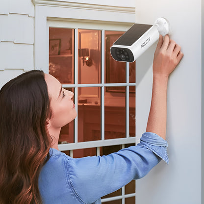 Solar Security Cameras Wireless Outdoor, 4 Cam-Kit, 4MP Solar Security Camera Wireless System, Color Night Vision, Motion Detection, No Monthly Fee, 64GB Memory Card, Outdoor Surveillance, Property Protection, Wireless Setup,