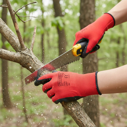 Work Gloves Latex Gardening, Set of 24pcs, Size M, Coated with Latex for Better Grip And Abrasion Resistance, Elastic And Breathable, Made of Polyester Fabric, Fitting to The Hand, Providing Precision of Movements And Work Co