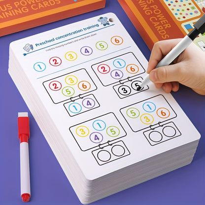 Conjunto de Caderno Mágico Reutilizável com 64 Páginas | Desenvolvimento Cerebral Integral, Controlo da Caneta e Atividades Educativas de Desenho | Aprenda a Escrever com Papel | Páginas Coloridas | Presente para o Regresso às Aulas