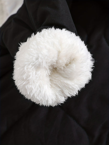 Infant Hooded Thick Romper Long Sleeve Zipper Thermal Jumpsuit, Babies & Kids Coat